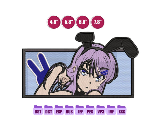 Blue Archive Anime Embroidery Design, Anime Machine Embroidery Design 42