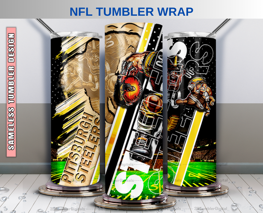 Steelers Tumbler Wrap , Nfl Wood Mascot Tumbler Wrap, Nfl Mascot Tumbler 42