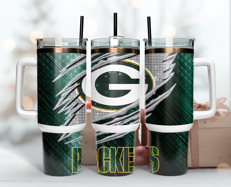 Green Bay Packers Tumbler 40oz Png, 40oz Tumler Png 42