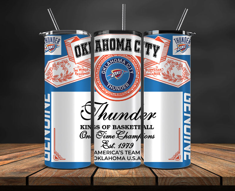 Oklahoma City Thunder Tumbler Wrap, Basketball Design,NBA Teams,NBA Sports,Nba Tumbler Wrap,NBA DS-42