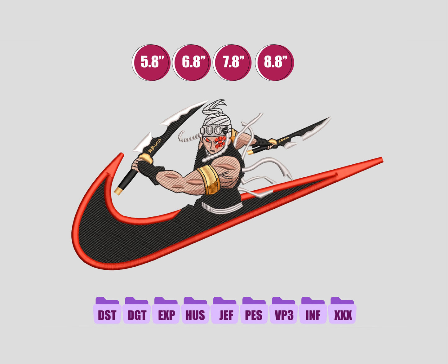 Ni ke Tengen Anime Embroidery Design, Ni ke Anime Embroidery Designs 42