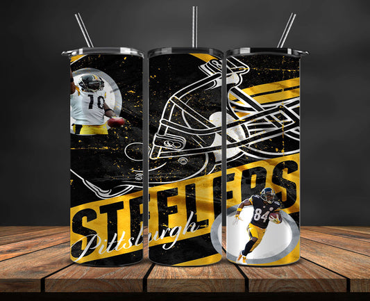 Pittsburgh Steelers Tumbler Wrap, NFL Logo Tumbler Png, NFL Design Png-42
