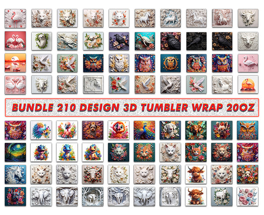 200+ 3D Flowers Tumbler Wrap Sublimation Bundle, 3D Floral Sublimation Tumbler Design Bundle, 3D Tumbler Wrap ,Instant Download PNG 42