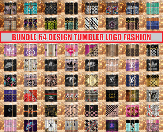Bundle Logo Fashion Luxury Tumbler Wrap, Full Tumbler Wrap, Tumblers Designs Skinny Straight & Tapered Png 42