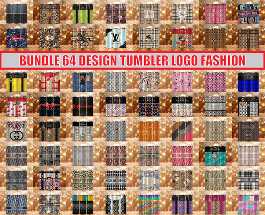 Bundle Logo Fashion Luxury Tumbler Wrap, Full Tumbler Wrap, Tumblers Designs Skinny Straight & Tapered Png 43