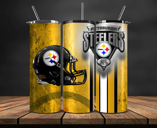 Pittsburgh Steelers Tumbler Wrap, NFL Logo Tumbler Png, NFL Design Png-43