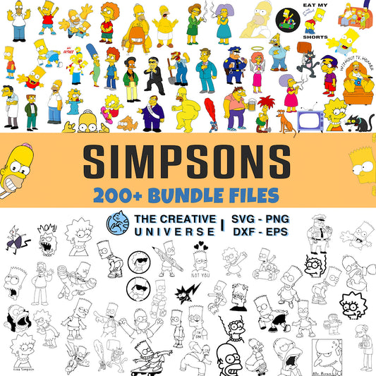 200 Simpsons Svg Bundle, Bundle Cartoon Svg 44