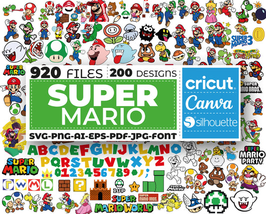 920 Super Mario Svg Bundle, Bundle Cartoon Svg 45