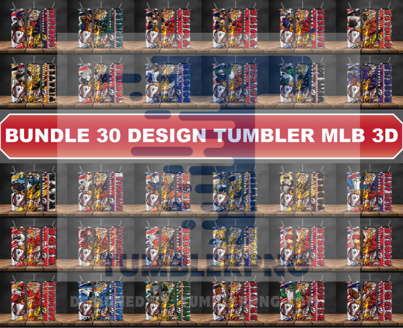 Bundle MLB  Logo Tumbler Wrap, Bundle Sport Tumbler 45