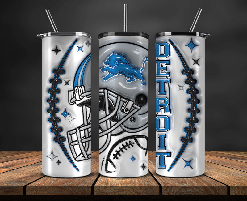 Detroit Lions Inflated Puffy Tumbler Wraps , Nfl Tumbler Png 45