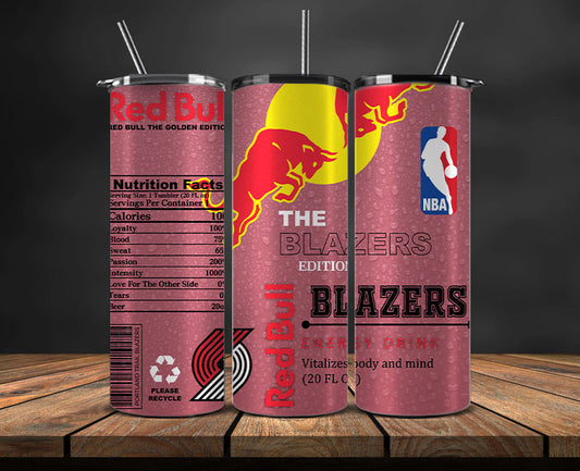 Portland Trail Blazers Tumbler Wraps, NBA Red Bull Tumbler Wrap 46