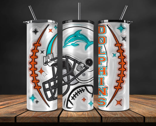 Miami Dolphins Inflated Puffy Tumbler Wraps , Nfl Tumbler Png 46
