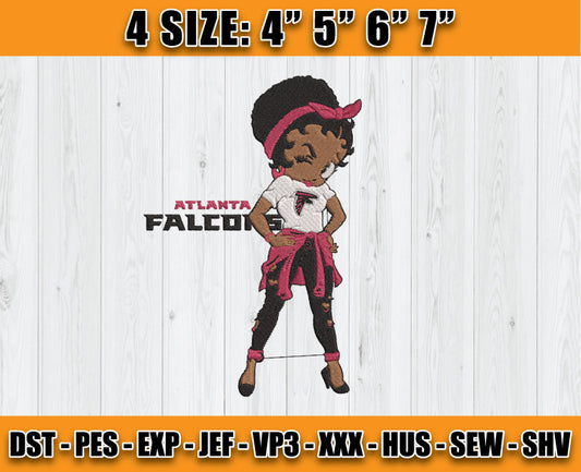 Atlanta Falcons Embroidery, Betty Boop Embroidery, NFL Machine Embroidery Digital 46