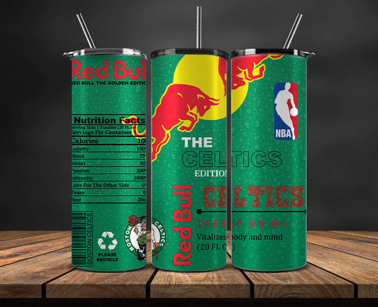 Boston Celtics Tumbler Wraps, NBA Red Bull Tumbler Wrap 48
