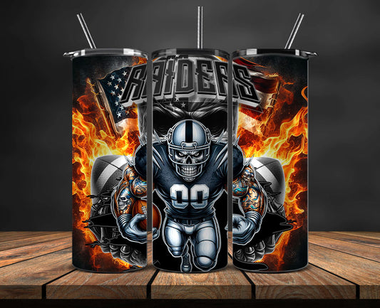 Las Vegas Raiders Fire Tumbler Wraps,NFL Tumbler Wrap By AI, AI Tumbler Design 49