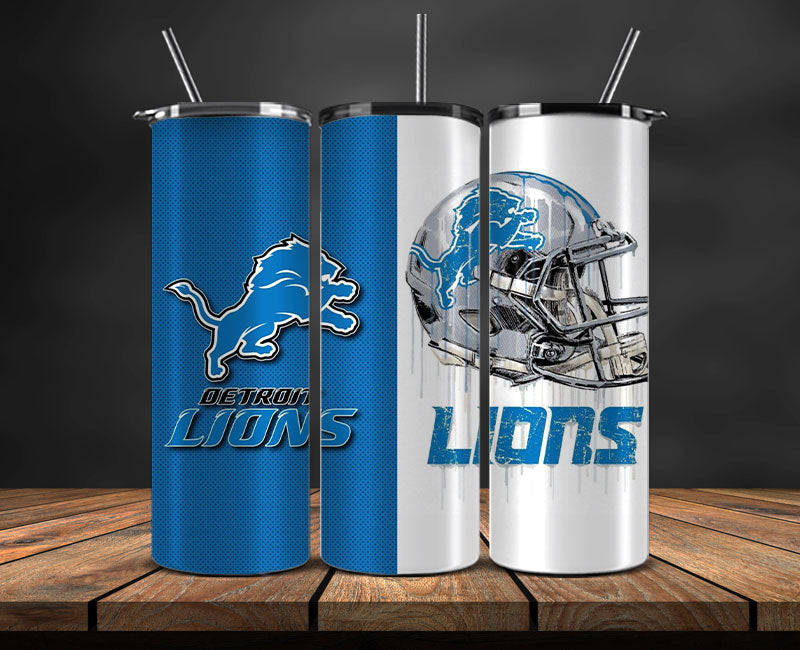 Detroit Lions Tumbler Wrap, NFL Logo Tumbler Png, NFL Design Png-04