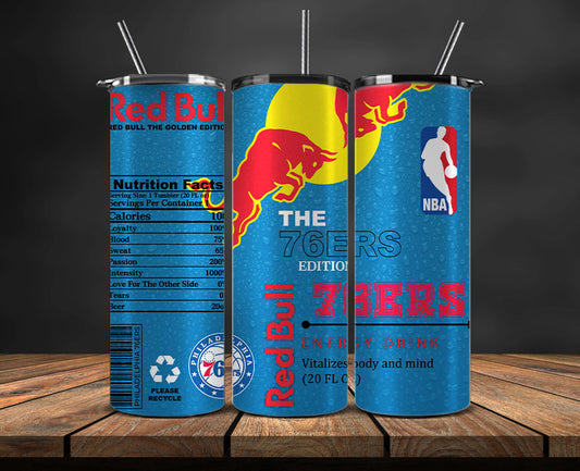 Philadelphia 76ers Tumbler Wraps, NBA Red Bull Tumbler Wrap 50
