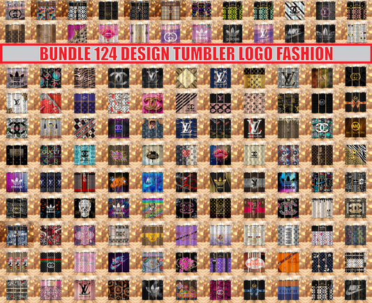 Bundle Logo Fashion Luxury Tumbler Wrap, Full Tumbler Wrap, Tumblers Designs Skinny Straight & Tapered Png 51