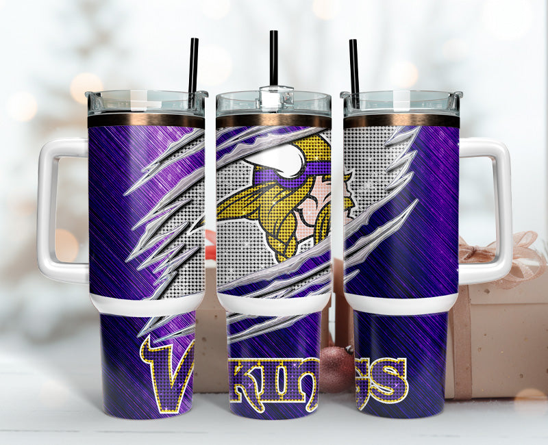 Minnesota Vikings Tumbler 40oz Png, 40oz Tumler Png 51