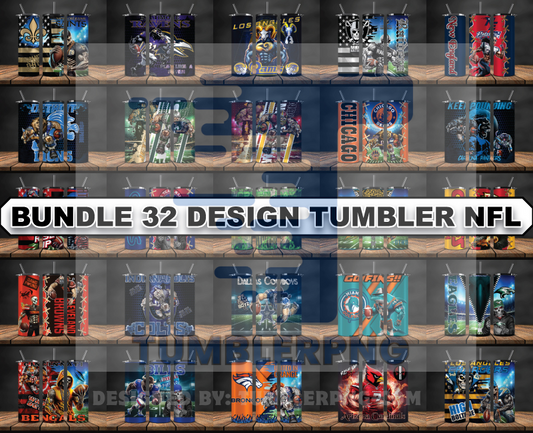 Bundle Logo Team NFL Tumbler Wrap, Bundle Sport Tumbler 53
