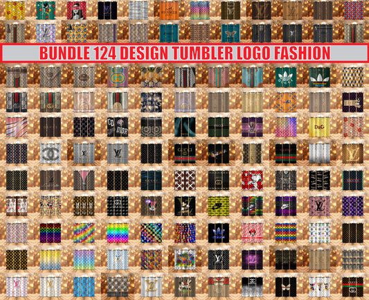 Bundle Logo Fashion Luxury Tumbler Wrap, Full Tumbler Wrap, Tumblers Designs Skinny Straight & Tapered Png 53