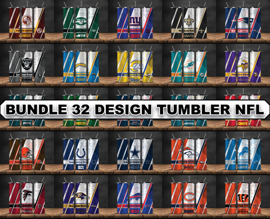 Bundle NFL  Logo Tumbler Wrap, Bundle Sport Tumbler 55