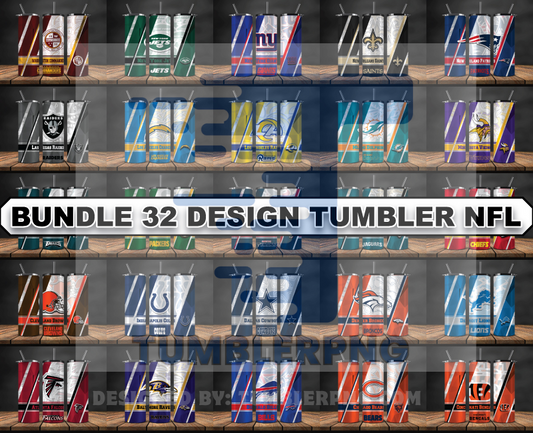 Bundle Logo Team NFL Tumbler Wrap, Bundle Sport Tumbler 55