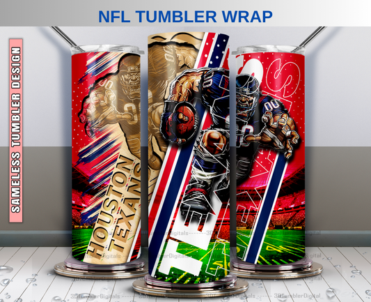 Texans Tumbler Wrap , Nfl Wood Mascot Tumbler Wrap, Nfl Mascot Tumbler 56