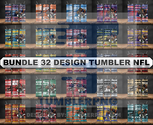 Bundle Logo Team NFL Tumbler Wrap, Bundle Sport Tumbler 56