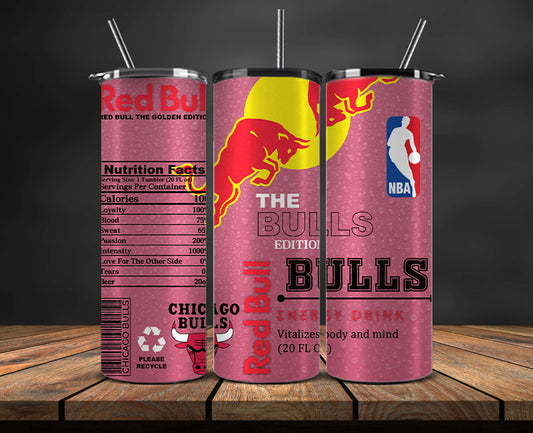 Chicago Bulls Tumbler Wraps, NBA Red Bull Tumbler Wrap 56
