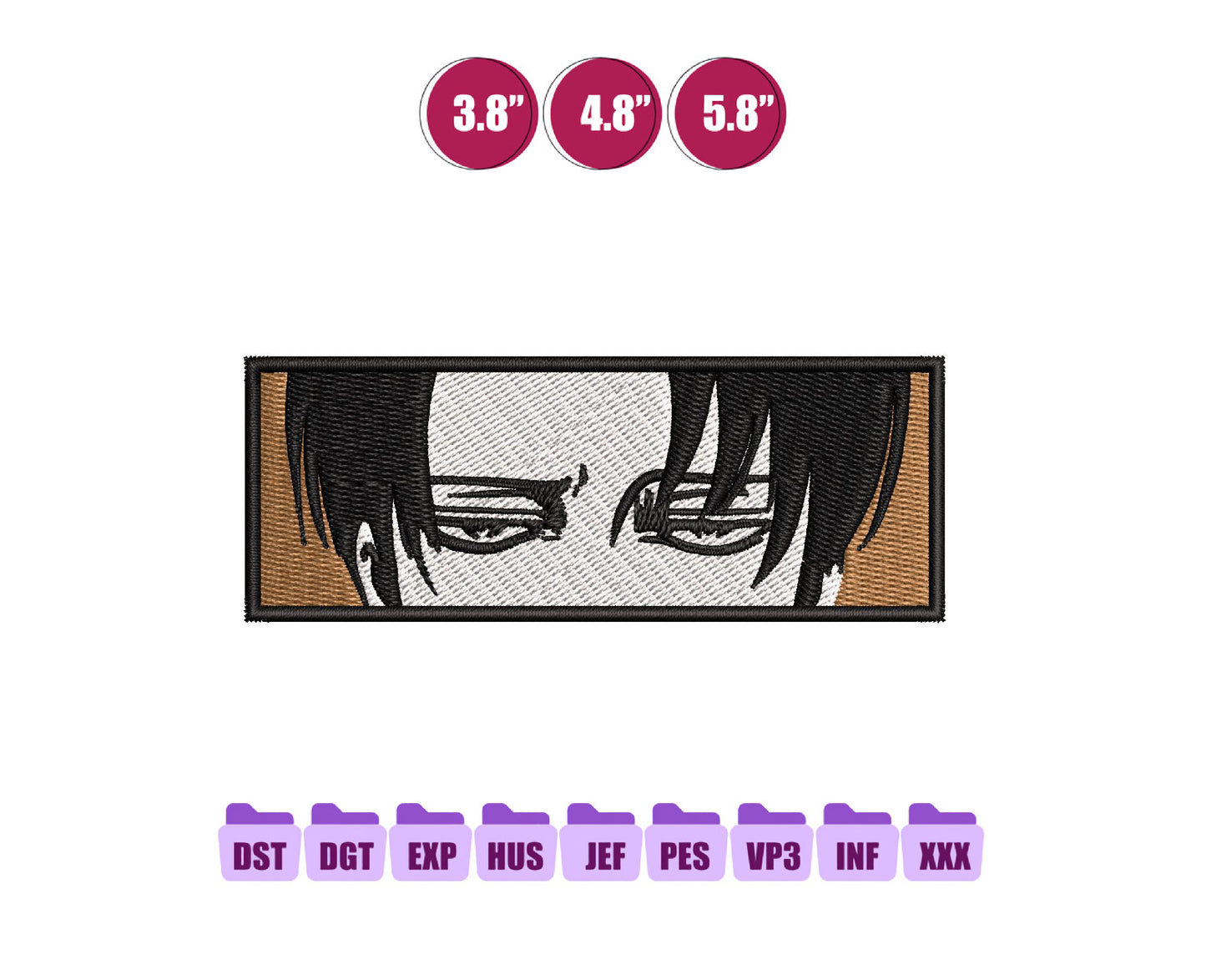 Attack on Titan Anime Embroidery Design, Anime Machine Embroidery Design 57