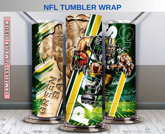 Packers Tumbler Wrap , Nfl Wood Mascot Tumbler Wrap, Nfl Mascot Tumbler 57