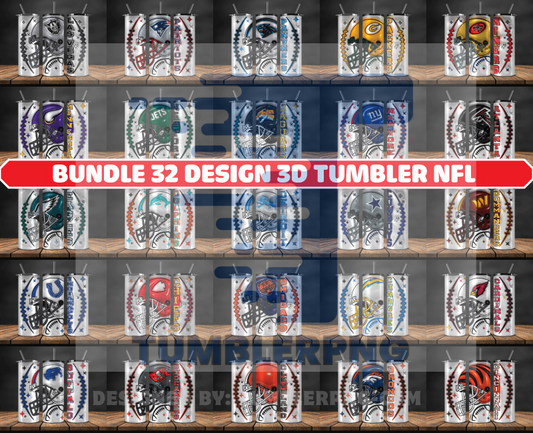 Bundle Logo Team NFL Tumbler Wrap, Bundle Sport Tumbler 58
