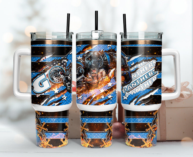 Carolina Panthers Tumbler 40oz Png,  40oz Tumbler Skinny  05