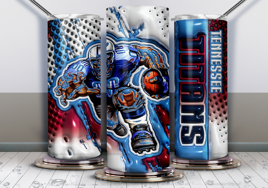 Titans Tumbler Wrap , 3D Nfl Tumbler Wrap, Nfl Mascot Tumbler  06