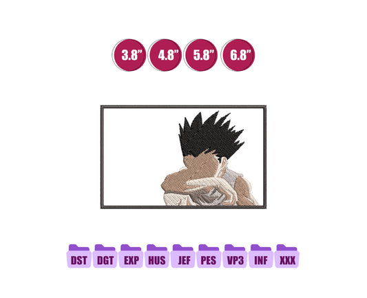 Killua Zoldyck Anime Embroidery Design, Anime Machine Embroidery Design 60