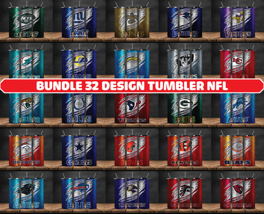 Bundle NFL  Logo Tumbler Wrap, Bundle Sport Tumbler 60