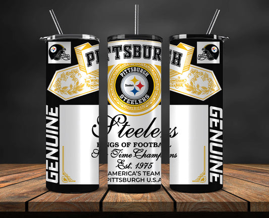 Pittsburgh Steelers Tumbler Wrap,Vintage Budweise Tumbler Wrap DS 60
