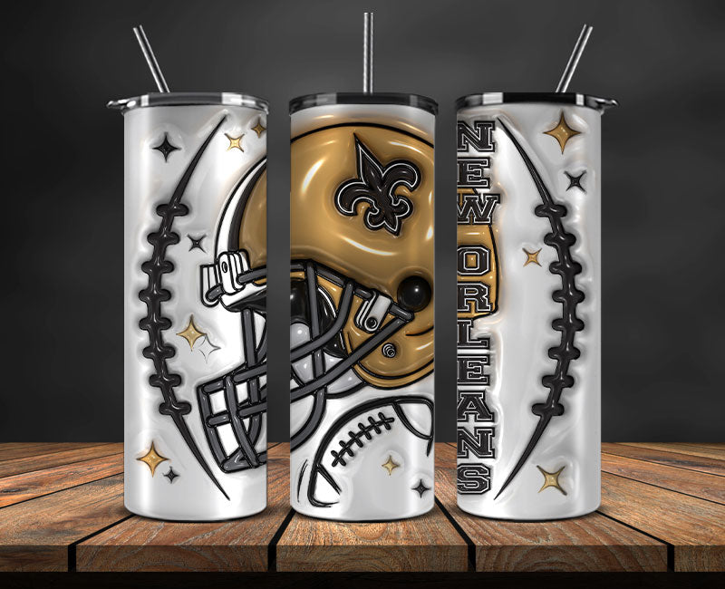 New Orleans Saints Inflated Puffy Tumbler Wraps , Nfl Tumbler Png 60