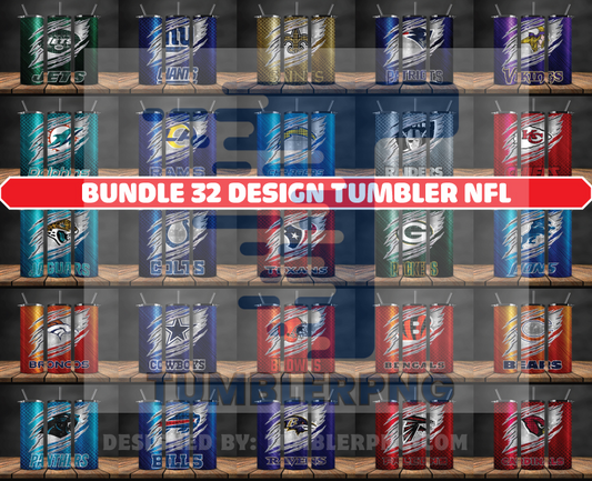 Bundle Logo Team NFL Tumbler Wrap, Bundle Sport Tumbler 60