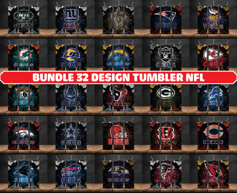 Bundle NFL  Logo Tumbler Wrap, Bundle Sport Tumbler 61
