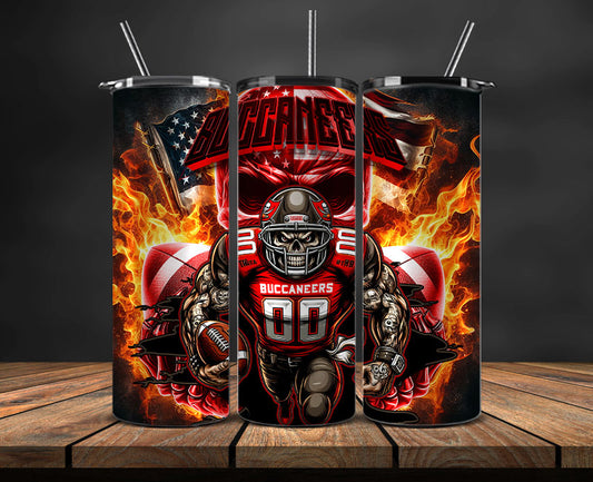 Tampa Bay Buccaneers Fire Tumbler Wraps,NFL Tumbler Wrap By AI, AI Tumbler Design 62