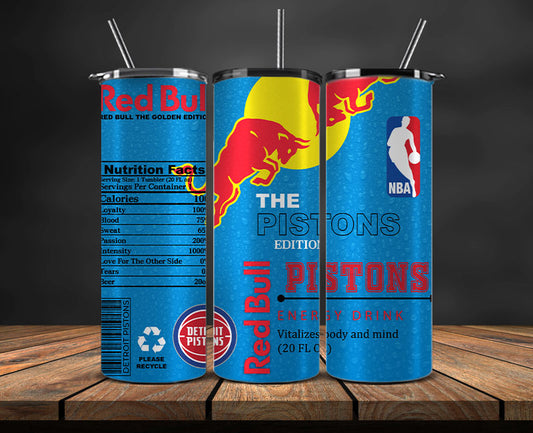 Detroit Pistons Tumbler Wraps, NBA Red Bull Tumbler Wrap 62