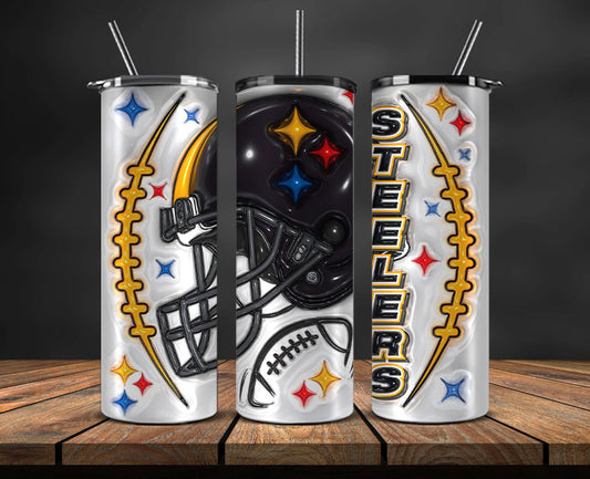 Pittsburgh Steelers Inflated Puffy Tumbler Wraps , Nfl Tumbler Png 62