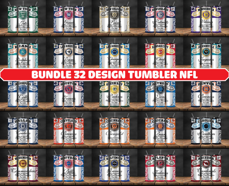 Bundle NFL  Logo Tumbler Wrap, Bundle Sport Tumbler 63