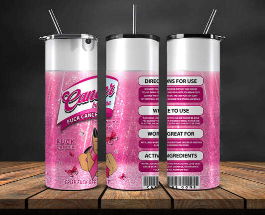 Cancer Be Gone Tumbler 20 oz Skinny Tumbler, Cancer Tumbler Png, Cancer Awareness Png, Download PNG 63