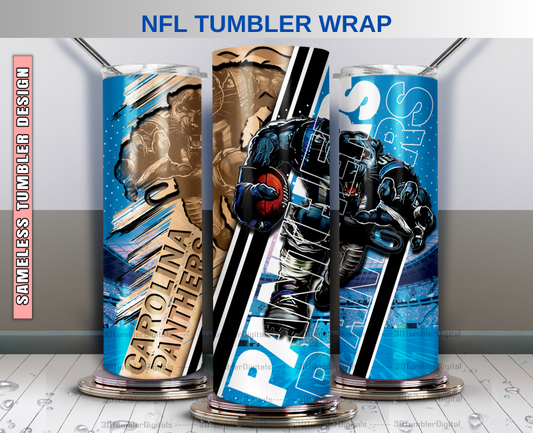 Panthers Tumbler Wrap , Nfl Wood Mascot Tumbler Wrap, Nfl Mascot Tumbler 64