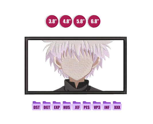 Killua Anime Embroidery Design, Anime Machine Embroidery Design 66