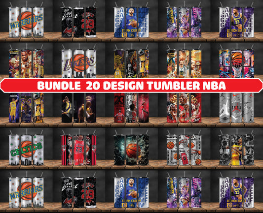 Bundle NBA  Logo Tumbler Wrap, Bundle Sport Tumbler ,NBA DS 66