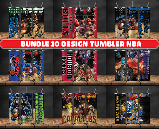 Bundle NBA  Logo Tumbler Wrap, Bundle Sport Tumbler ,NBA DS 67